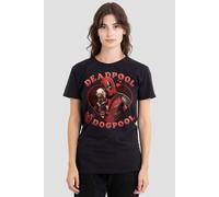 Marvel Women's Deadpool Wolverine Wade Loves Dogpool T-Shirt, Black | Size: 2XL Marvel Black 2XL