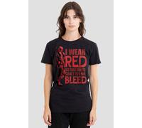 Marvel Women's Deadpool Wolverine Wear Red Can'T See Me Bleed T-Shirt, Black | Size: 2XL Marvel Black 2XL