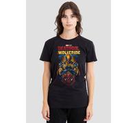 Marvel Women's Deadpool Wolverine Wolverine Torn Frame T-Shirt, Black | Size: XL Marvel Black XL