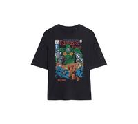 Marvel Fantastic Four Doom Victims Ladies Oversized T Shirt, Black