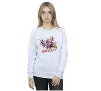 Marvel Women's Guardians Of The Galaxy Abstract Groot Sweatshirt in Grey | Size: Small Marvel Grey S