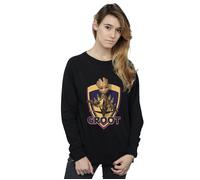 Marvel Women's Guardians Of The Galaxy Groot Badge Sweatshirt in Black | Size: XL Marvel Black XL