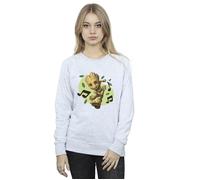 Marvel Women's Guardians Of The Galaxy Groot Musical Notes Sweatshirt in Grey | Size: Small Marvel Grey S