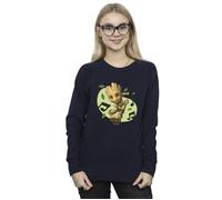 Marvel Women's Guardians Of The Galaxy Groot Musical Notes Sweatshirt in Navy | Size: 2XL Marvel Navy 2XL
