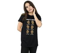 Marvel Women's Guardians of The Galaxy Groot Today's Mood Boyfriend Fit T-Shirt Black Medium