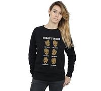 Marvel Women's Guardians Of The Galaxy Groot Today's Mood Sweatshirt Black X-Large