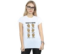Marvel Women's Guardians of The Galaxy Groot Today's Mood T-Shirt White Small