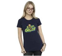 Marvel Women's Guardians Of The Galaxy I Am Groot Jumping Cotton T-Shirt in Navy | Size: XL Marvel Navy XL