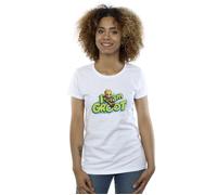 Marvel Women's Guardians Of The Galaxy I Am Groot Jumping Cotton T-Shirt in White | Size: Small Marvel White S