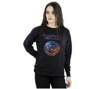 Marvel Women's Guardians Of The Galaxy Stars Fill Logo Sweatshirt in Black | Size: Large Marvel Black L