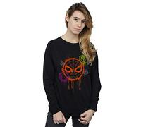 Marvel Women's Halloween Spiderman Icon Sweatshirt Black Small