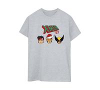 Marvel Women's Head Boyfriend Christmas T-Shirt in Grey | Size: Medium Marvel Grey M