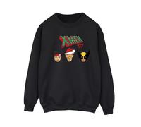 Marvel Women's Head Christmas Sweatshirt in Black | Size: 5XL Marvel Black 5XL
