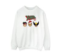 Marvel Women's Head Christmas Sweatshirt in White | Size: 4XL Marvel White 4XL