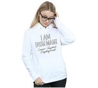 Marvel Women's I Am Iron Man Hoodie in White | Size: Large Marvel White L
