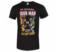 Marvel Women's Iron Man Vs Doom T-Shirt in Black | Size: 2XL Marvel Black 2XL