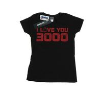 Marvel Womens/Ladies Avengers Endgame I Love You 3000 Distressed Cotton T-Shirt - Black - Black - S