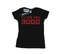 Marvel Womens/Ladies Avengers Endgame I Love You 3000 Distressed Cotton T-Shirt - Black - Black - XXL