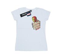Marvel Womens/Ladies Iron Man Tattoo Journey Breast Print Cotton T-Shirt BI34738