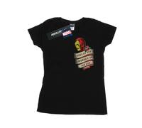 Marvel Womens/Ladies Iron Man Tattoo Journey Breast Print Cotton T-Shirt BI34738