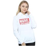 Marvel Women's Logo Wash Care Hoodie in White | Size: XL Marvel White XL