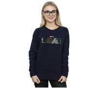 Marvel Women's Loki Logo Sweatshirt in Navy | Size: Medium Marvel Navy M