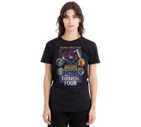 Marvel Women's Marvel Fantastic Four in Search of Galactus Ladies T Shirt, Black T-Shirt