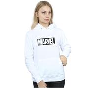 Marvel Women's Outline Logo Hoodie in White | Size: XL Marvel White XL