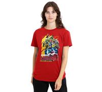 Marvel Women's Rivals Avengers Assemble Group Ladies T Shirt, Red, XXL