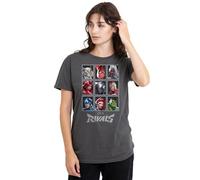 Marvel Women's Rivals Character Grid Ladies T Shirt, Light Graphite, M