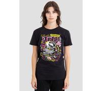 Marvel Women's Rivals Jeff The Landshark Marker Pen Trend T-Shirt, Black | Size: Large Marvel Black L