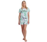 Marvel Women's She Hulk Pyjama Shirt and Pajama Shorts White S, White, CH