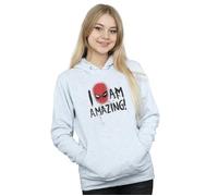 Marvel Women's Spider-Man I Am Amazing Hoodie in Grey | Size: Medium Marvel Grey M
