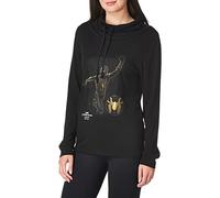 Marvel Women's Spider-Man No Way Home Black Tech Suit Long Sleeve Cowl Neck Pullover T-Shirt, XXL