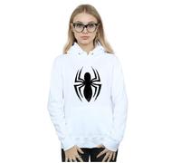Marvel Women's Spider-Man Ultimate Spider Logo Hoodie in White | Size: Large Marvel White L