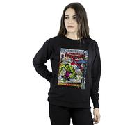Marvel Women's Spider-Man VS Hulk Cover Sweatshirt Black Large