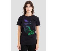 Marvel Women's SpiderMan 2 Gamerverse Venom Gradient T-Shirt, Black | Size: 2XL Marvel Black 2XL