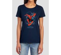 Marvel Women's Spiderman Brand New Day Hero & Villains T-Shirt, Navy | Size: Medium Marvel Navy M