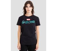 Marvel Women's Spiderman Ghost Spider Classic Logo T-Shirt, Black | Size: XL Marvel Black XL
