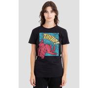 Marvel Women's SpiderMan Thwip Panel T-Shirt, Black | Size: Small Marvel Black S