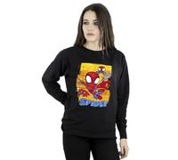 Marvel Women's Spidey and His Amazing Friends Flying Sweatshirt Black X-Large