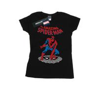 (S, Black) Marvel Womens/Ladies The Amazing Spider-Man Cotton T-Shirt