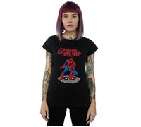 Marvel Women's The Amazing Spider-Man Cotton T-Shirt in Black | Size: Large Marvel Black L