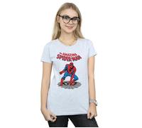Marvel Women's The Amazing Spider-Man Cotton T-Shirt in Grey | Size: 2XL Marvel Grey 2XL