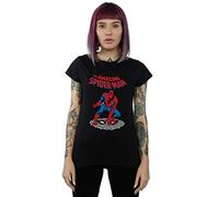 (M, Black) Marvel Womens/Ladies The Amazing Spider-Man Cotton T-Shirt