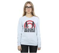 Marvel Women's The Falcon & The Winter Soldier Shield Silhouettes Sweatshirt in Grey | Size: Large Marvel Grey L