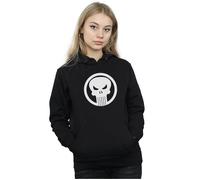 Marvel Women's The Punisher Skull Circle Hoodie in Black | Size: XL Marvel Black XL