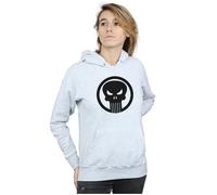 Marvel Women's The Punisher Skull Circle Hoodie in Grey | Size: Large Marvel Grey L
