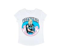 Marvel Women's Valkyrie Clouds Rolled Sleeve T-Shirt, White, M