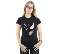 Marvel Women's Venom Split Face T-Shirt Black Medium